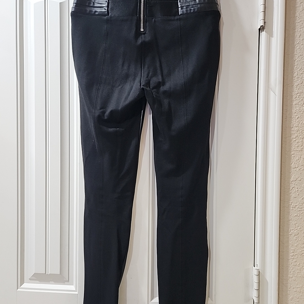 Bebe Black Leather-Style Trousers - Picture 2 of 3